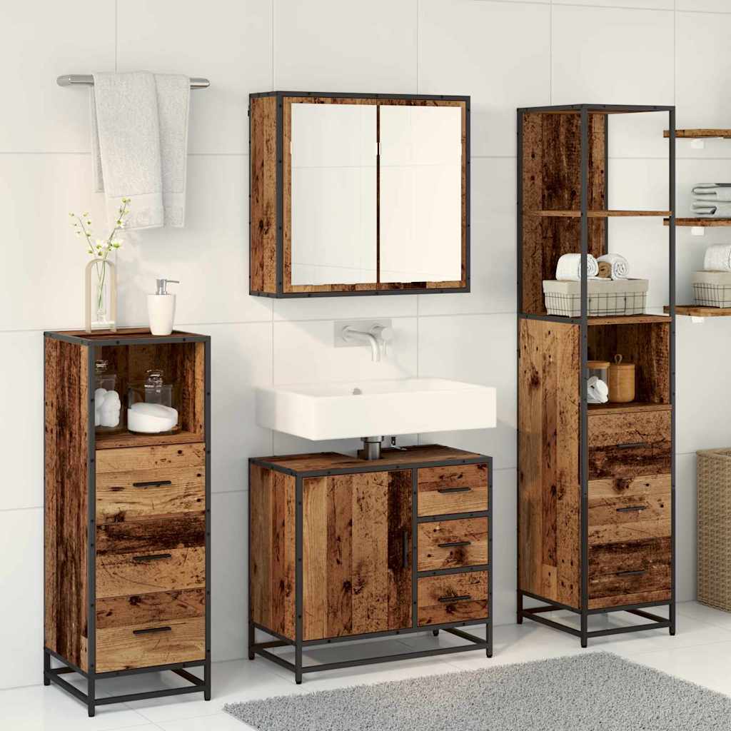 Badezimmermöbel Set 4 pcs Altholz 65 x 33 x 60 cm Holzwerkstoff