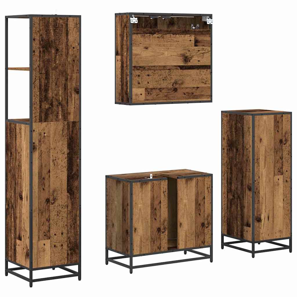 Badezimmermöbel Set 4 pcs Altholz 65 x 33 x 60 cm Holzwerkstoff