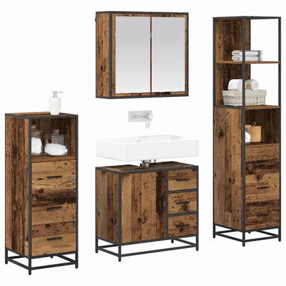 Badezimmermöbel Set 4 pcs Altholz 65 x 33 x 60 cm Holzwerkstoff