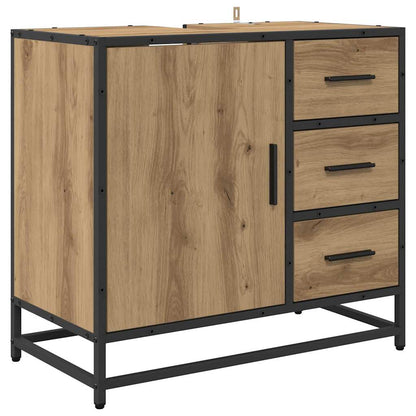 Badezimmermöbel Set mit Tür 4 pcs Artisan-Eiche 65 x 33 x 60 cm