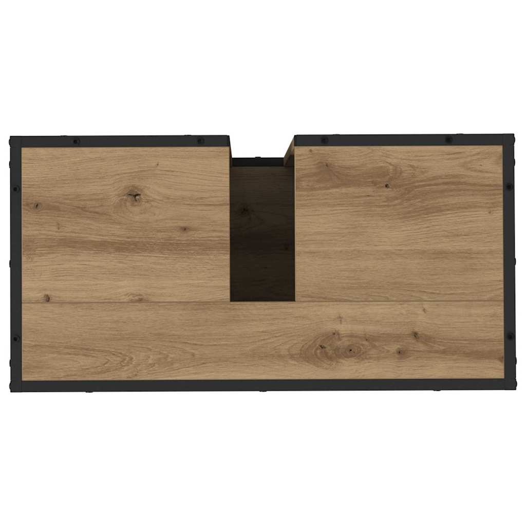 Badezimmermöbel Set mit Tür 4 pcs Artisan-Eiche 65 x 33 x 60 cm