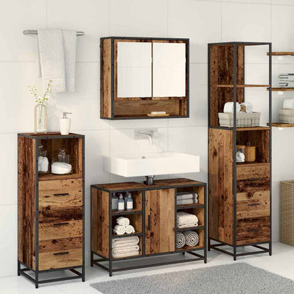 Badezimmermöbel Set 4 pcs Altholz 80 x 33 x 60 cm Holzwerkstoff