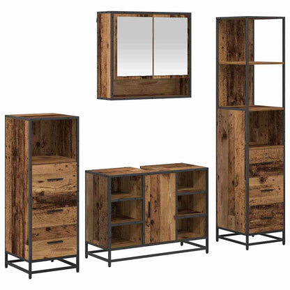 Badezimmermöbel Set 4 pcs Altholz 80 x 33 x 60 cm Holzwerkstoff