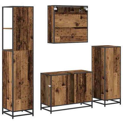 Badezimmermöbel Set 4 pcs Altholz 80 x 33 x 60 cm Holzwerkstoff