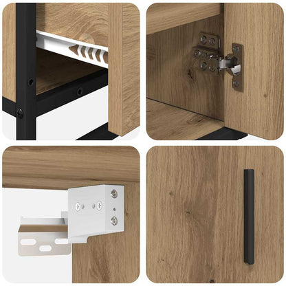 Badezimmermöbel Set 3 pcs Artisan-Eiche 35 x 37,5 x 100 cm