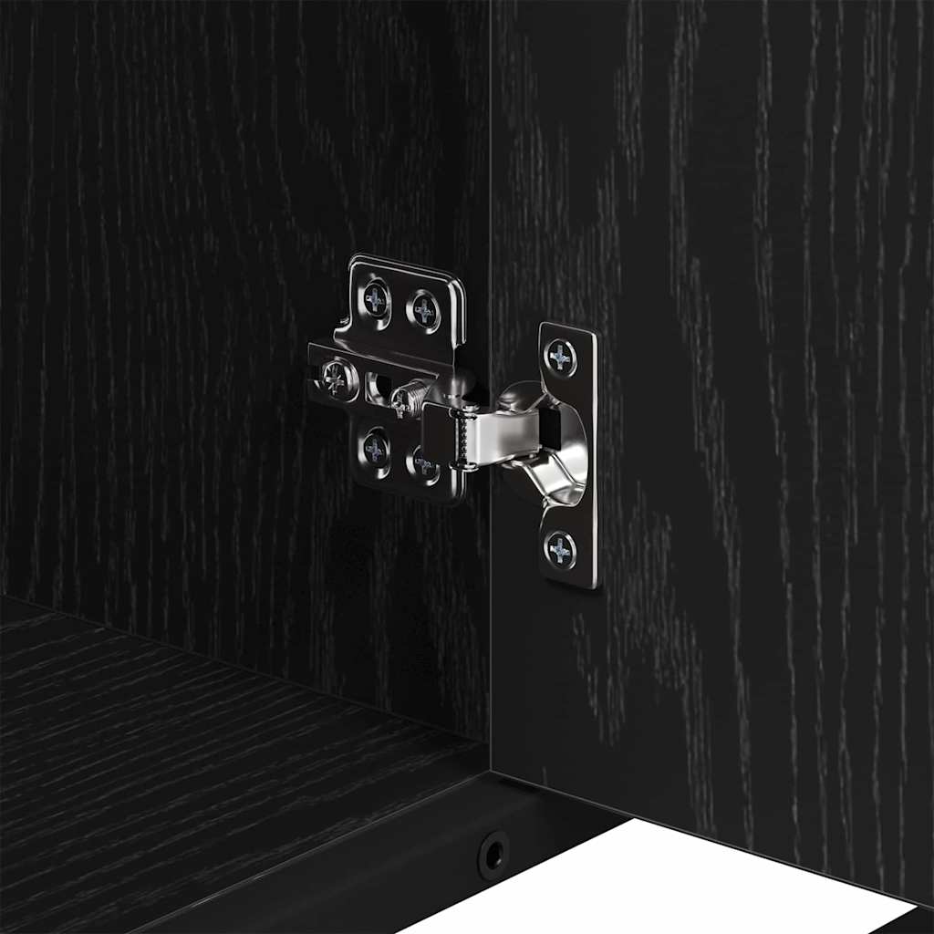 Badezimmermöbel Set 2 pcs Schwarz Eichen-Optik 80 x 33 x 60 cm