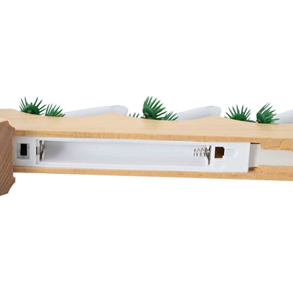 Weihnachtskerzenbrücke mit 7 LEDs Braun 39,5 x 5 x 29 cm