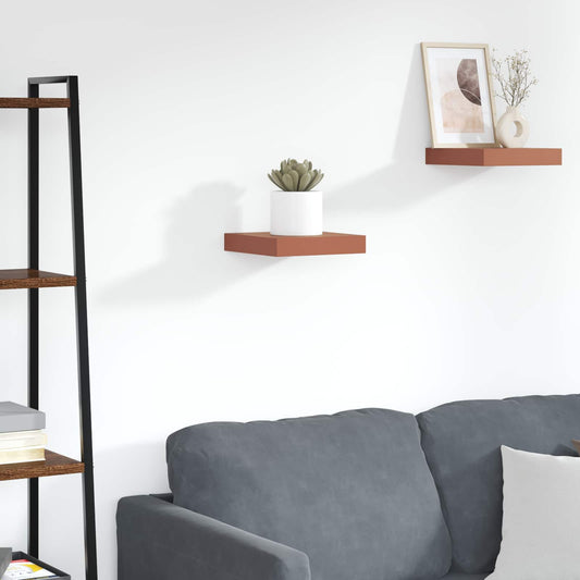 Wandregal Wandmontiert Rot 23 x 23,5 x 4 cm Holzwerkstoff