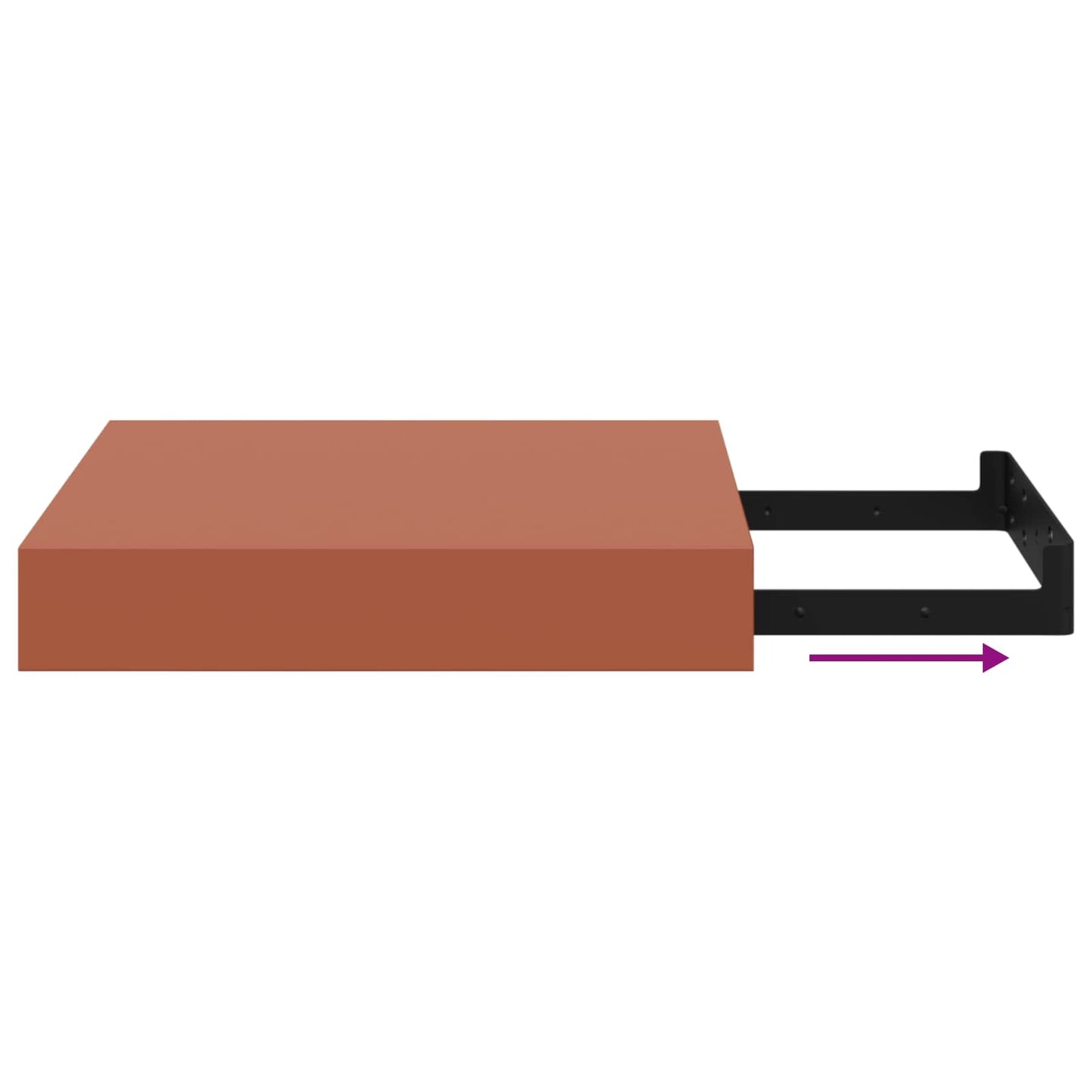 Wandregal Wandmontiert 2 pcs Rot 23 x 23,5 x 4 cm Holzwerkstoff