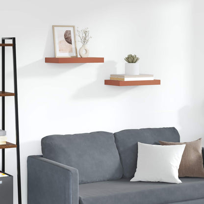 Wandregal Wandmontiert 2 pcs Rot 40 x 23,5 x 4 cm Holzwerkstoff