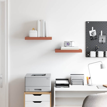 Wandregal Wandmontiert 2 pcs Rot 40 x 23,5 x 4 cm Holzwerkstoff