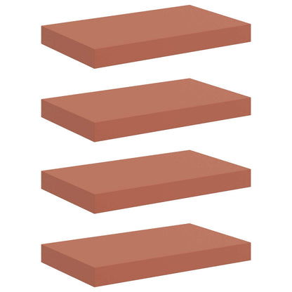 Wandregal Wandmontiert 4 pcs Rot 40 x 23,5 x 4 cm Holzwerkstoff