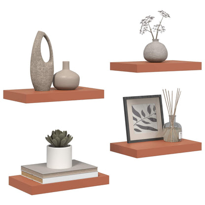 Wandregal Wandmontiert 4 pcs Rot 40 x 23,5 x 4 cm Holzwerkstoff