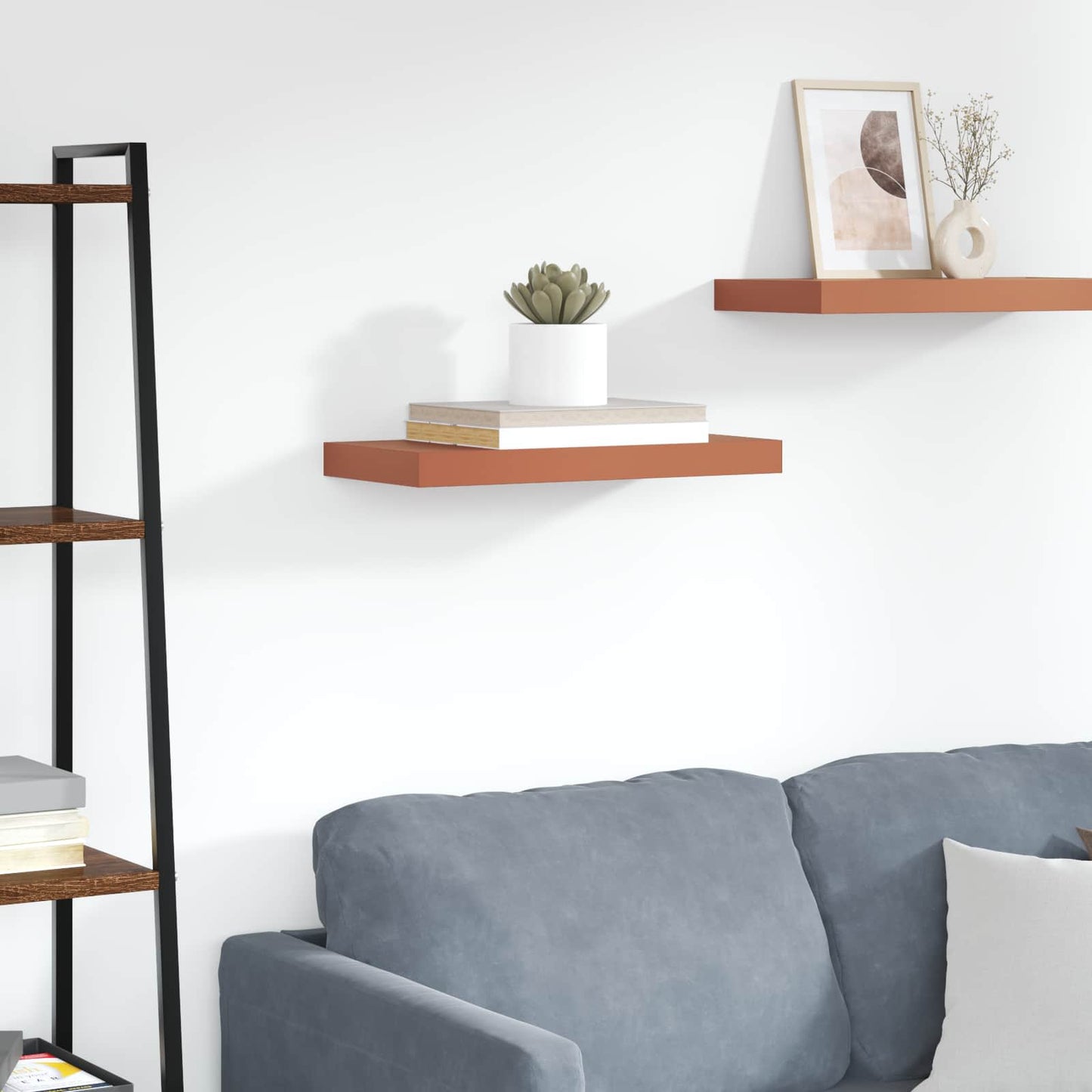 Wandregal Wandmontiert Rot 50 x 23 x 4 cm Holzwerkstoff