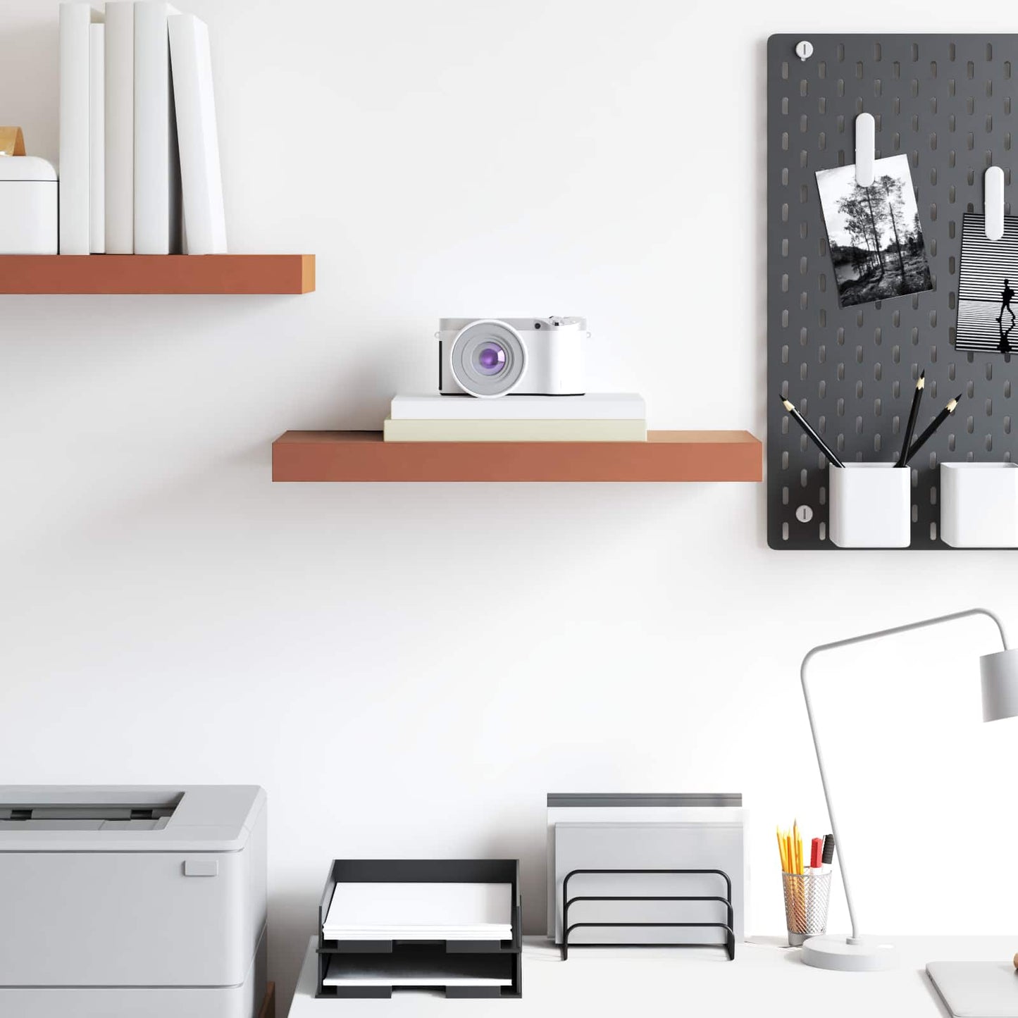 Wandregal Wandmontiert Rot 50 x 23 x 4 cm Holzwerkstoff