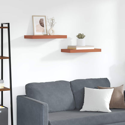 Wandregal Wandmontiert 2 pcs Rot 50 x 23 x 4 cm Holzwerkstoff