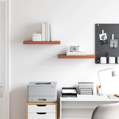 Wandregal Wandmontiert 2 pcs Rot 50 x 23 x 4 cm Holzwerkstoff