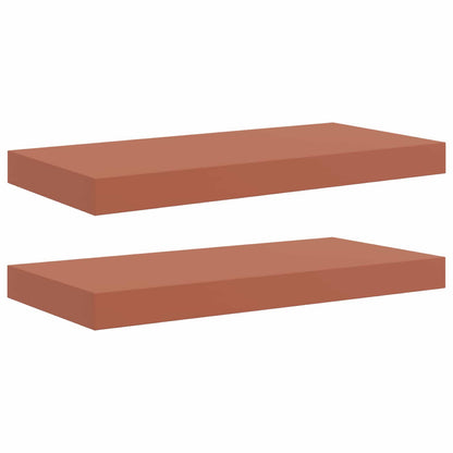 Wandregal Wandmontiert 2 pcs Rot 50 x 23 x 4 cm Holzwerkstoff