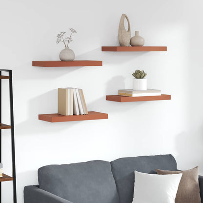 Wandregal Wandmontiert 4 pcs Rot 50 x 23 x 4 cm Holzwerkstoff