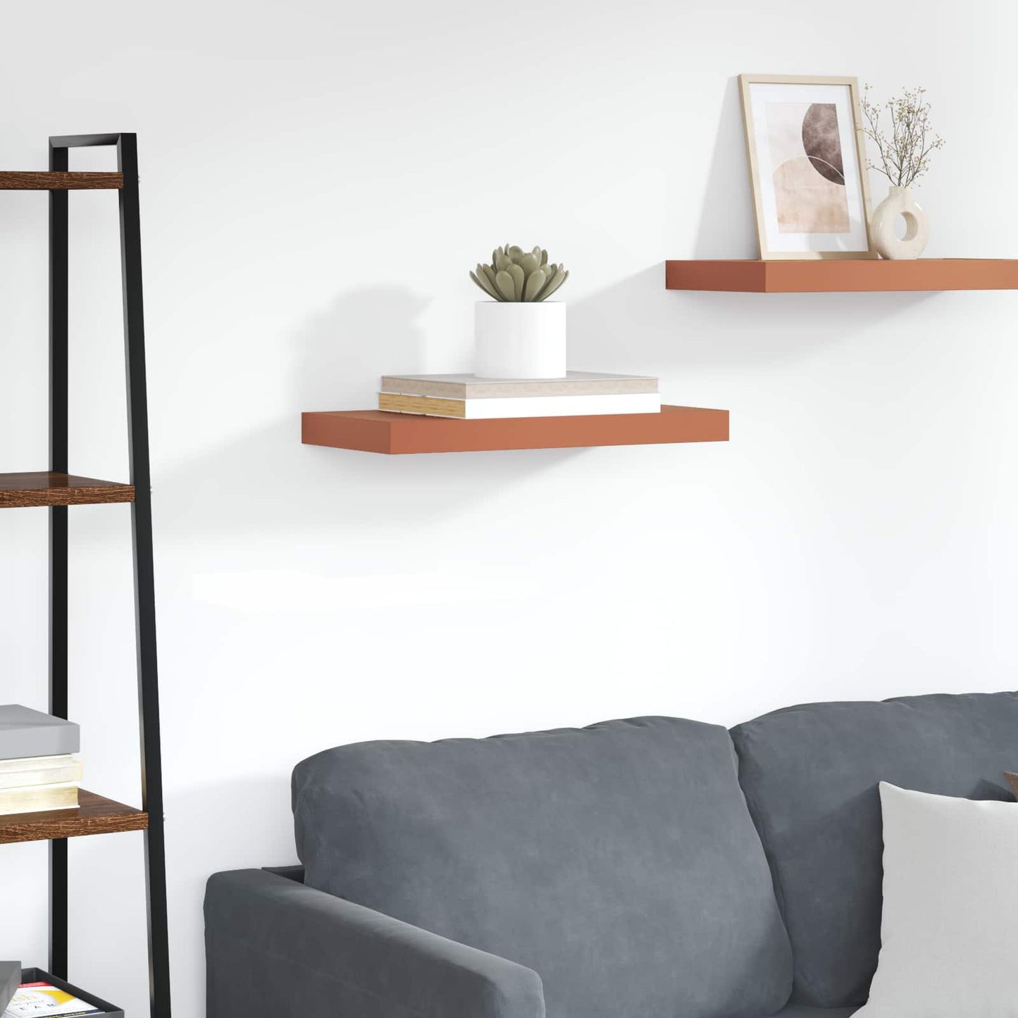 Wandregal Wandmontiert Rot 50 x 23 x 4 cm Holzwerkstoff