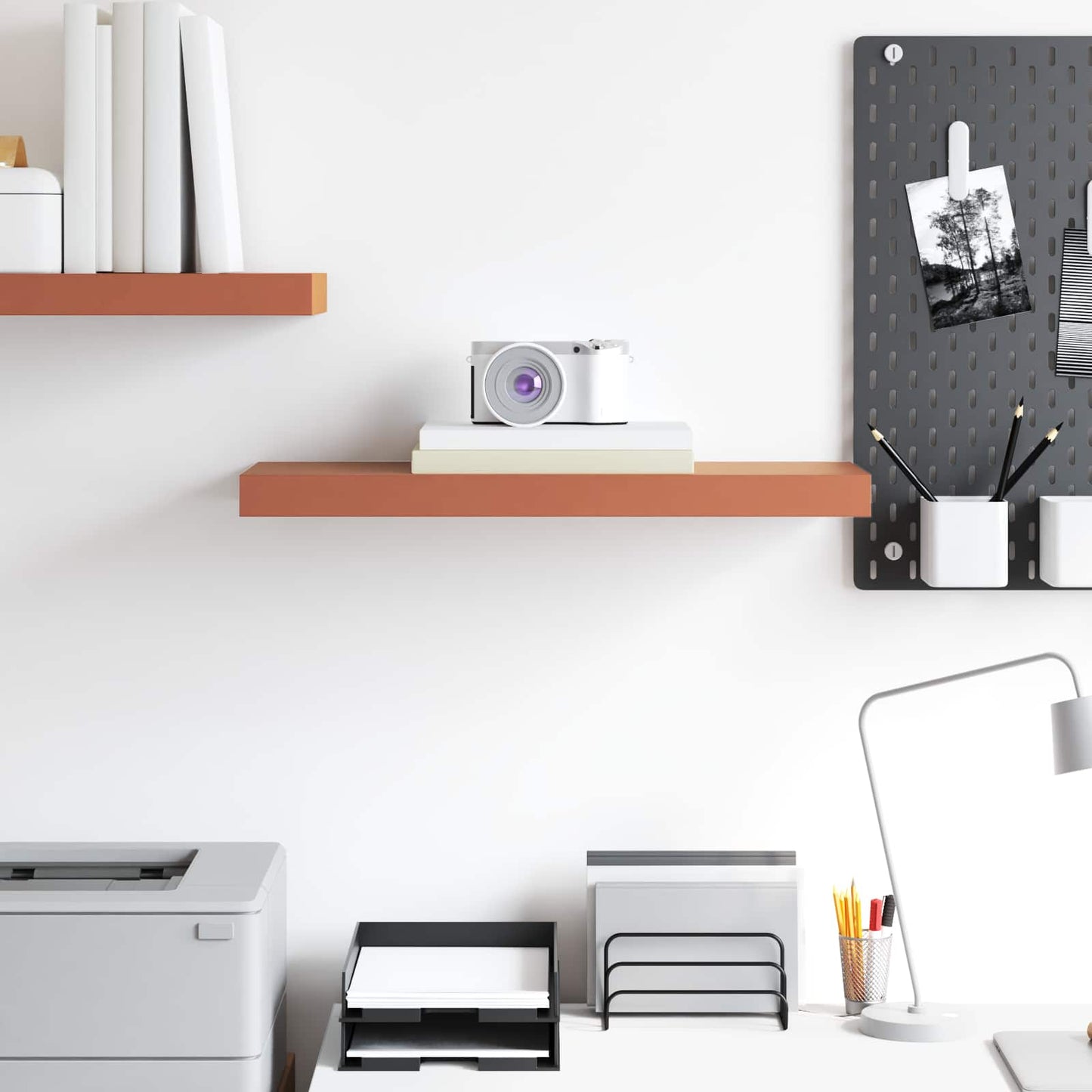 Wandregal Wandmontiert Rot 50 x 23 x 4 cm Holzwerkstoff