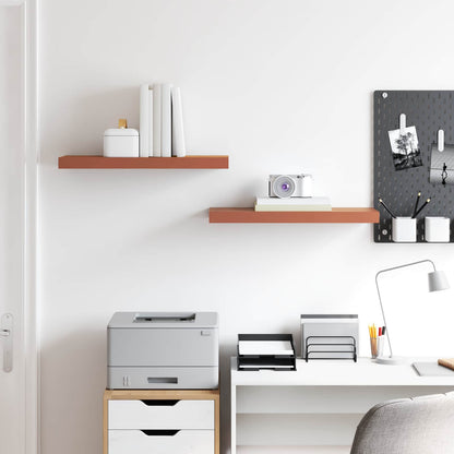 Wandregal Wandmontiert 2 pcs Rot 50 x 23 x 4 cm Holzwerkstoff