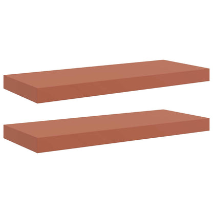 Wandregal Wandmontiert 2 pcs Rot 50 x 23 x 4 cm Holzwerkstoff