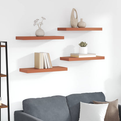 Wandregal Wandmontiert 4 pcs Rot 50 x 23 x 4 cm Holzwerkstoff