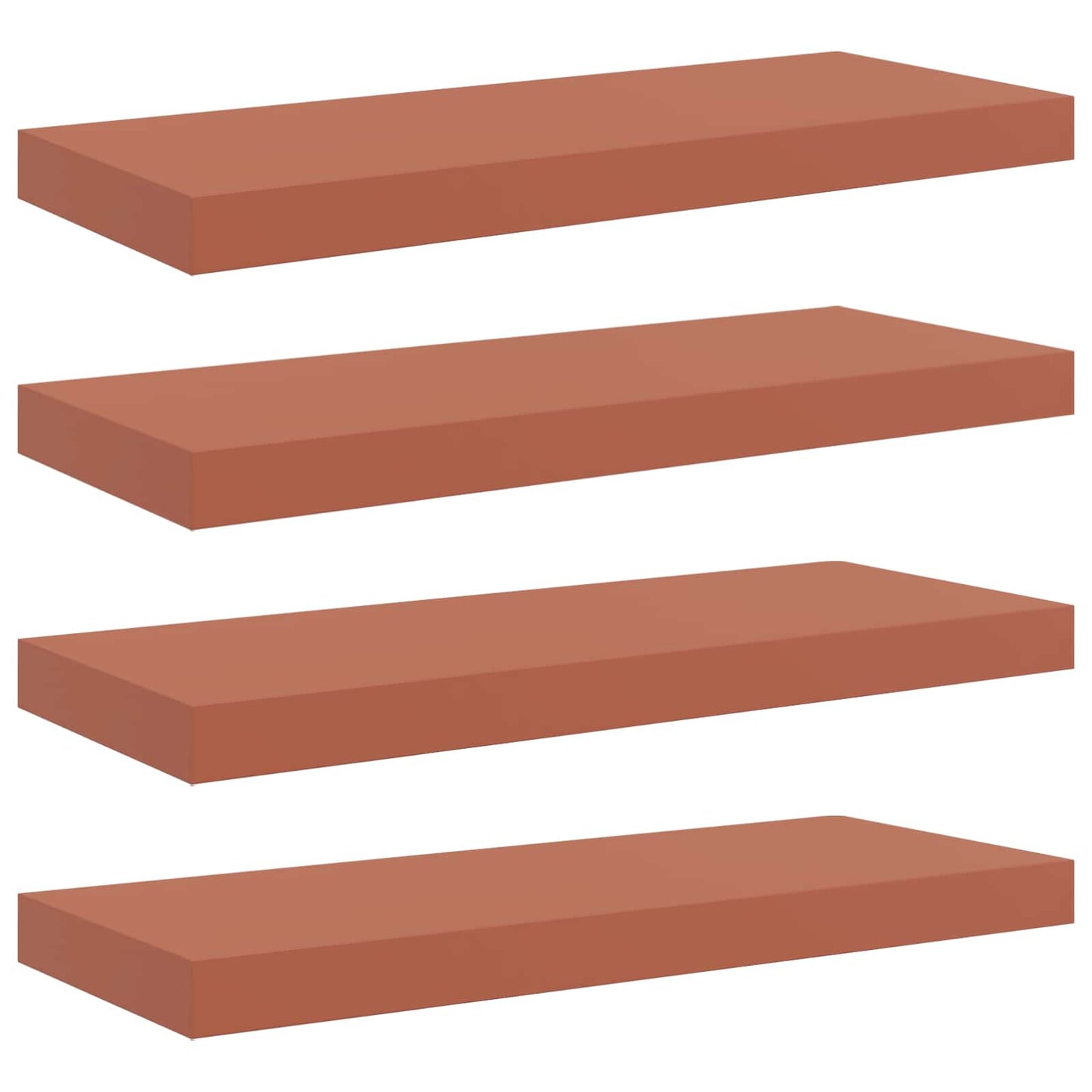 Wandregal Wandmontiert 4 pcs Rot 50 x 23 x 4 cm Holzwerkstoff