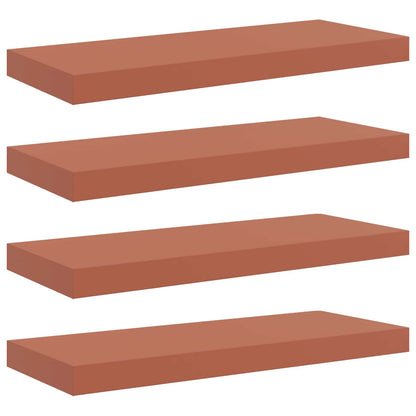 Wandregal Wandmontiert 4 pcs Rot 50 x 23 x 4 cm Holzwerkstoff