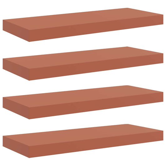 Wandregal Wandmontiert 4 pcs Rot 50 x 23 x 4 cm Holzwerkstoff
