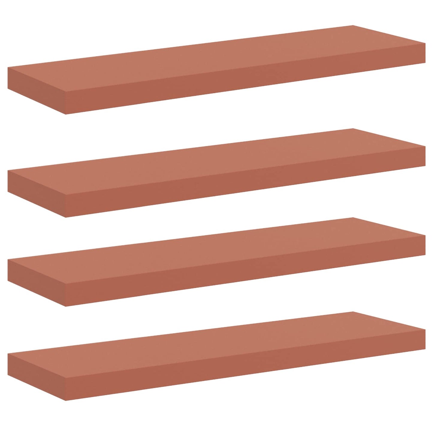 Wandregal Wandmontiert 4 pcs Rot 80 x 23,5 x 4 cm Holzwerkstoff
