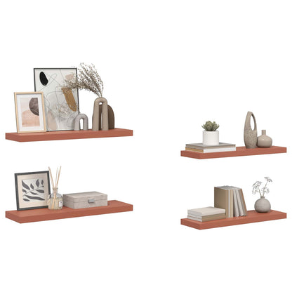 Wandregal Wandmontiert 4 pcs Rot 80 x 23,5 x 4 cm Holzwerkstoff