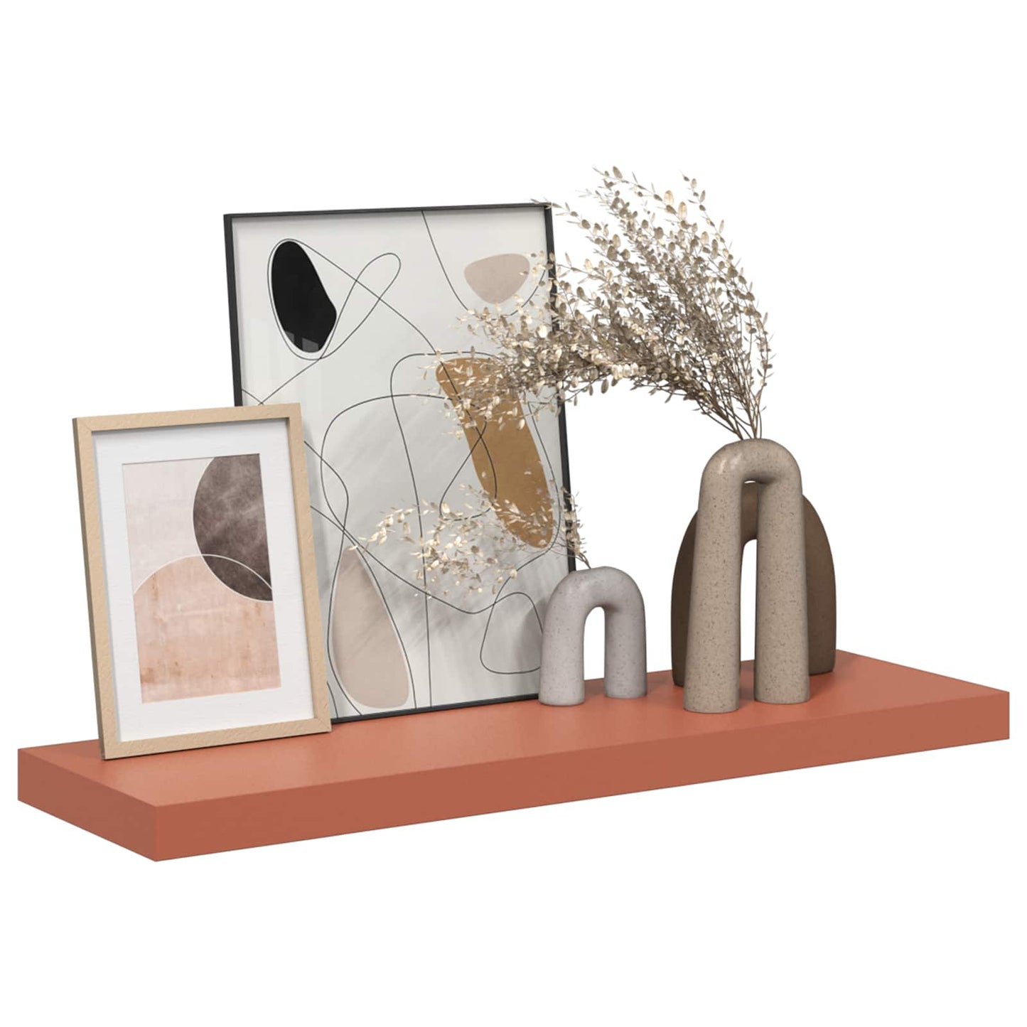 Wandregal Wandmontiert Rot 90 x 23,5 x 4 cm Holzwerkstoff