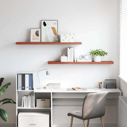 Wandregal 2 pcs Rot 120 x 23,5 x 4 cm Holzwerkstoff