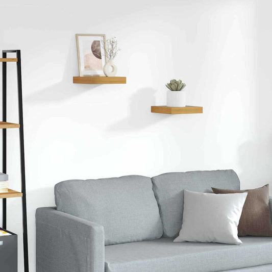 Wandregal 2 pcs Braun 23 x 23,5 x 4 cm Holzwerkstoff