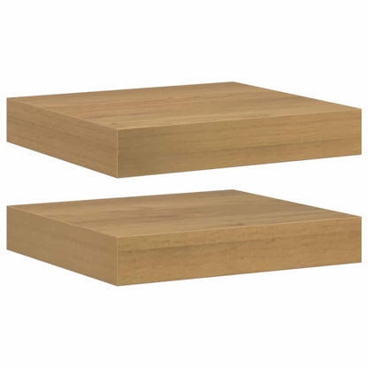 Wandregal 2 pcs Braun 23 x 23,5 x 4 cm Holzwerkstoff