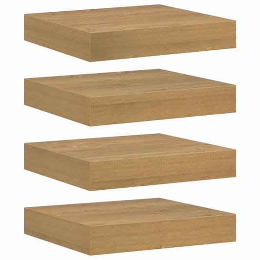Wandregal 4 pcs Braun 23 x 23,5 x 4 cm Holzwerkstoff