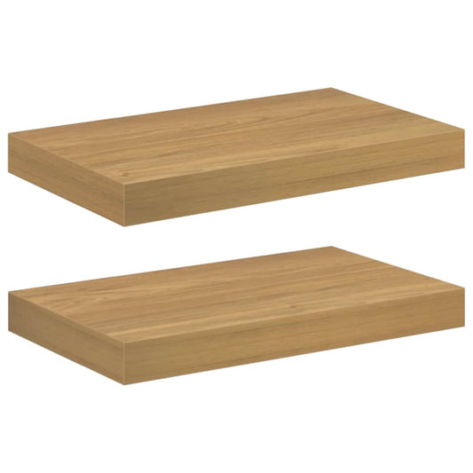 Wandregal 2 pcs Braun 40 x 23,5 x 4 cm Holzwerkstoff