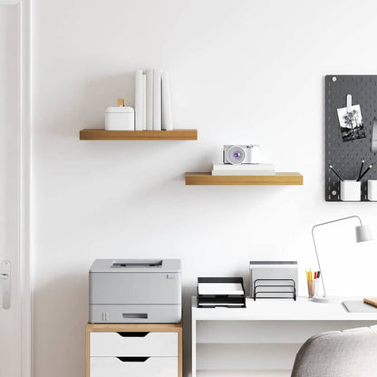 Wandregal Wandmontiert 2 pcs Braun 50 x 23 x 4 cm Holzwerkstoff