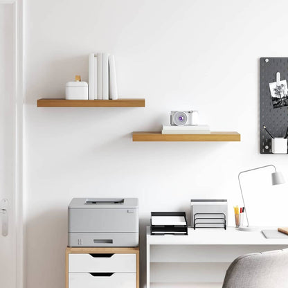 Wandregal Wandmontiert 2 pcs Braun 50 x 23 x 4 cm Holzwerkstoff