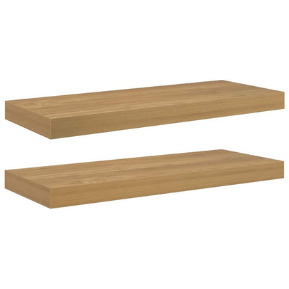 Wandregal Wandmontiert 2 pcs Braun 50 x 23 x 4 cm Holzwerkstoff