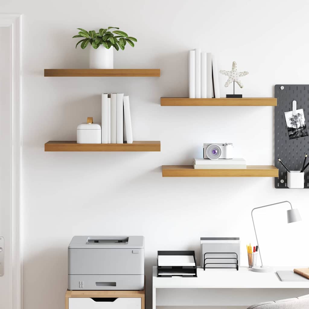 Wandregal Wandmontiert 4 pcs Braun 50 x 23 x 4 cm Holzwerkstoff