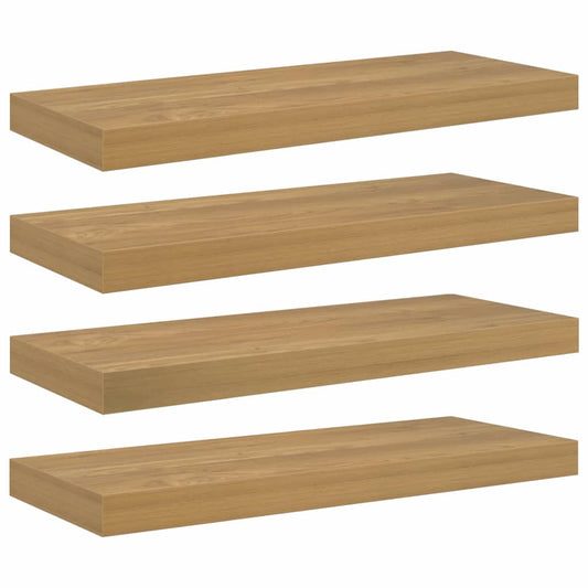 Wandregal Wandmontiert 4 pcs Braun 50 x 23 x 4 cm Holzwerkstoff