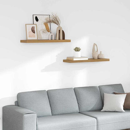 Wandregal 2 pcs Braun 80 x 23,5 x 4 cm Holzwerkstoff