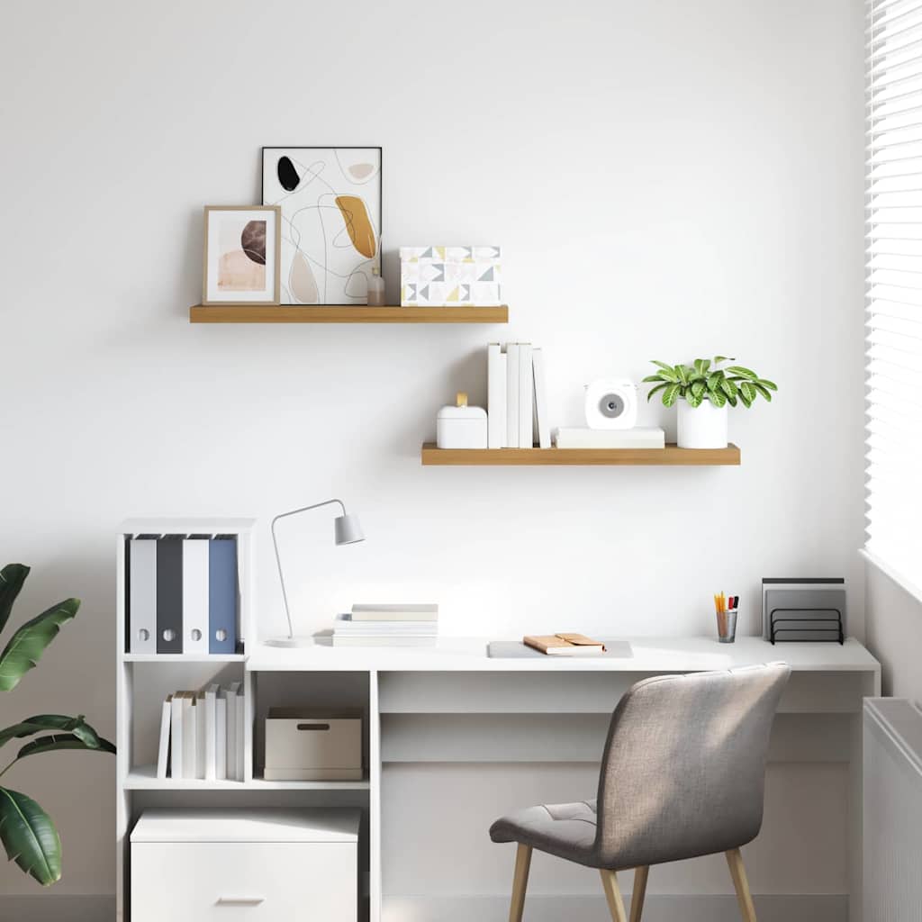 Wandregal 2 pcs Braun 80 x 23,5 x 4 cm Holzwerkstoff