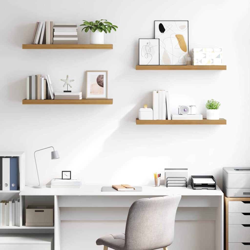 Wandregal 4 pcs Braun 80 x 23,5 x 4 cm Holzwerkstoff