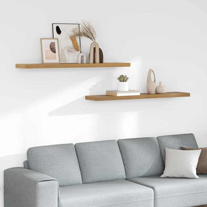 Wandregal 2 pcs Braun 120 x 23,5 x 4 cm Holzwerkstoff