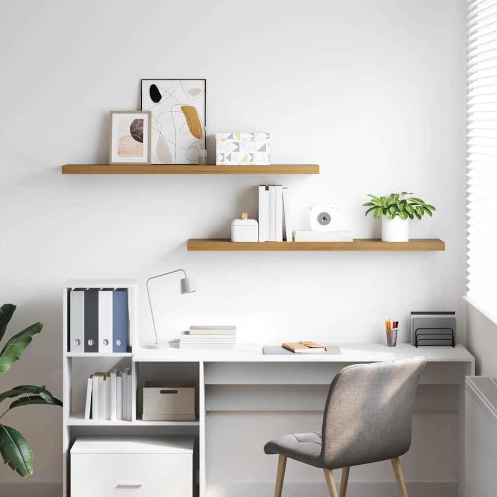 Wandregal 2 pcs Braun 120 x 23,5 x 4 cm Holzwerkstoff