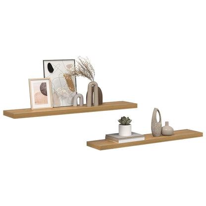 Wandregal 2 pcs Braun 120 x 23,5 x 4 cm Holzwerkstoff